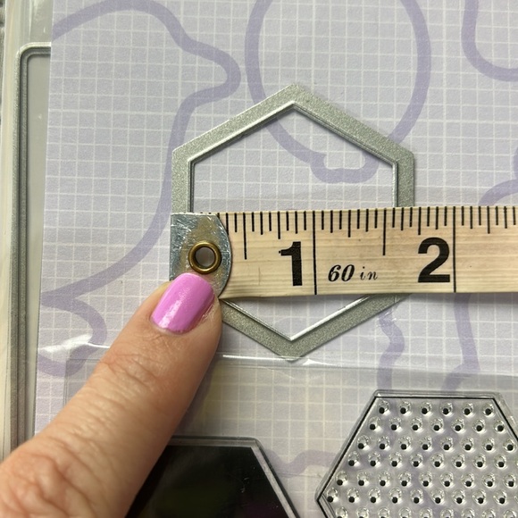 New Set of 2 thin metal die cuts and clear stamps for planner paper crafting - Picture 12 of 15